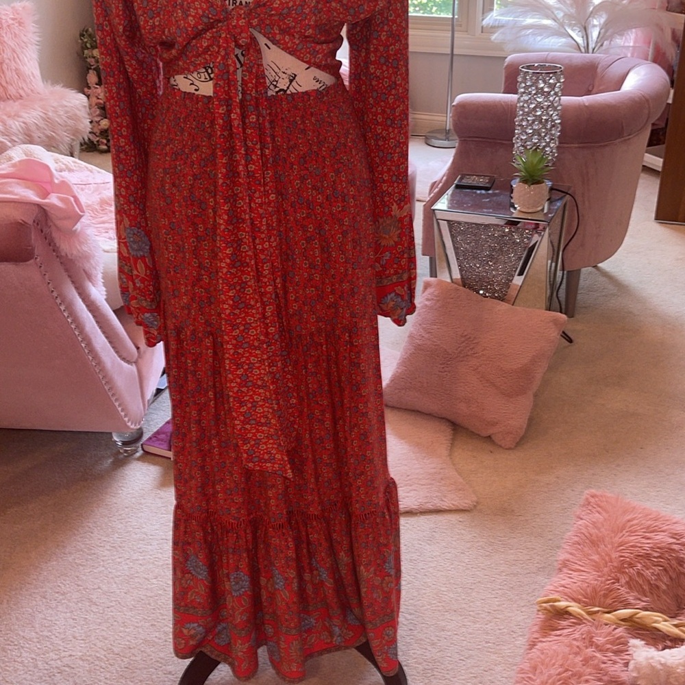 Bohemian Cropped Pheasant Blouse and Skirt Set❤️ - Picture 14 of 15